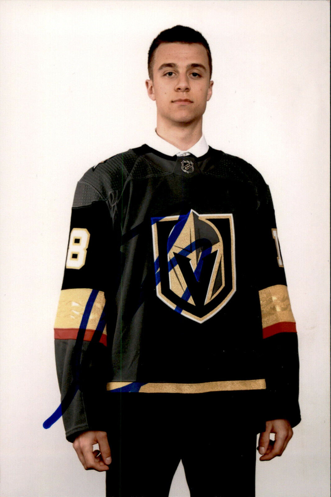 Xavier Bouchard SIGNED 4x6 Photo Poster painting VEGAS GOLDEN KNIGHTS #2