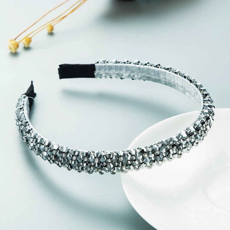 Women’s Casual Vacation Classic Style Color Block Alloy Rhinestone Glass Inlay Rhinestones Hair Band
