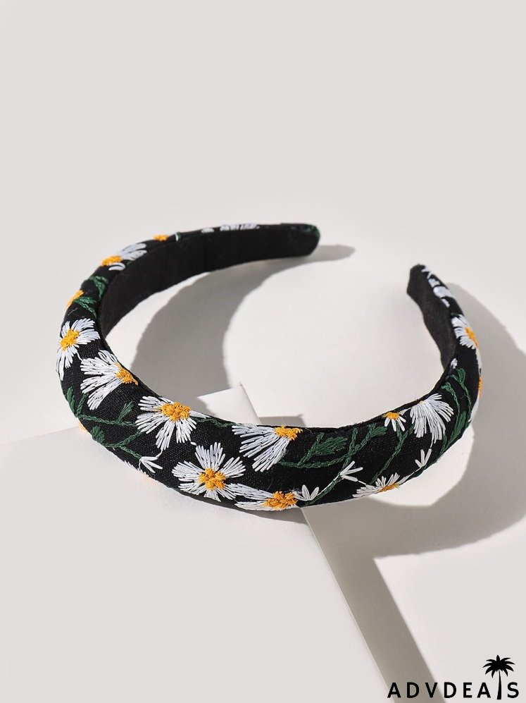 Floral Embroidery Headband
