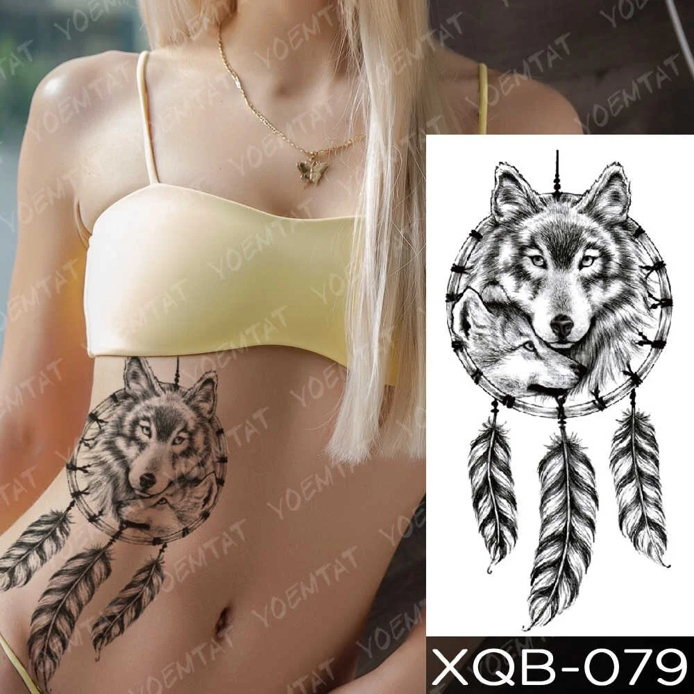 Waterproof Temporary Tattoo Sticker Pink Lotus Rose Lace Flowers Flash Tattoos Snake Dragon Body Art Arm Fake Tatoo Women Men