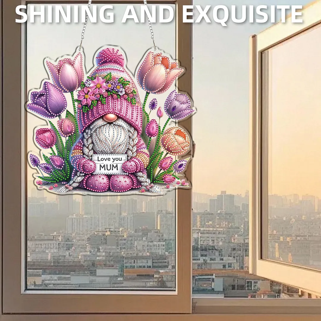 Goblins Tulips 2D Flat DIY Acrylic Diamond Painting Charms Kits Special Shape Single Side Drill