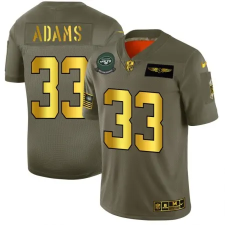 Men's New York Jets #33 Jamal Adams 2019 Olive/Gold Salute To Service Limited Stitched NFL Jersey