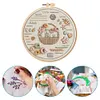 Flower Baskets-DIY Embroidery Kit with Pattern Cotton Threads Needles Hoop 30*30cm/11.8*11.8in