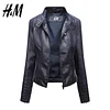 (H&M) Novo blus&atilde;o de cabedal para mulher (material de pele de cordeiro)
