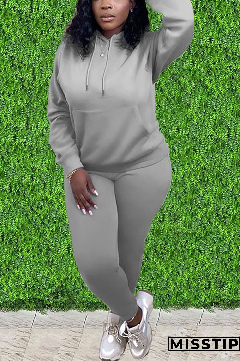 Blue Sportswear Patchwork Solid Patchwork Hooded Collar Long Sleeve Regular Sleeve Regular Two Pieces