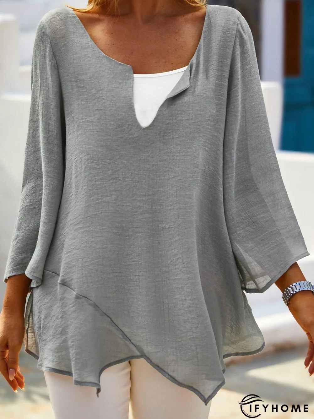 Oversized loose women's summer shirt (the fabric is a bit transparent, you need to wear it with a tube top) | IFYHOME