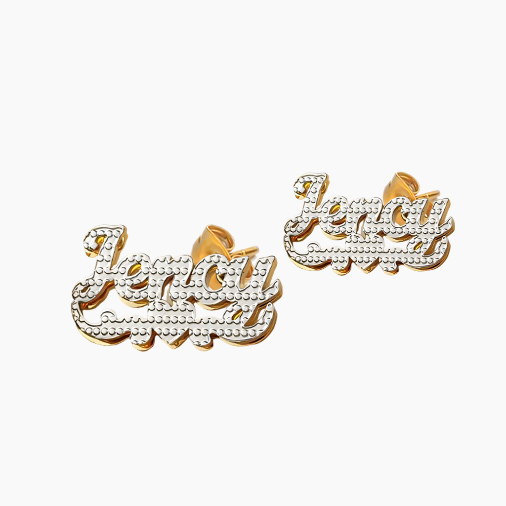Two-tone Stud Earrings