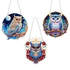 (US Only)3Pcs Owl Diamond Painting Set Diamond Art Pendant Wall Door Decoration