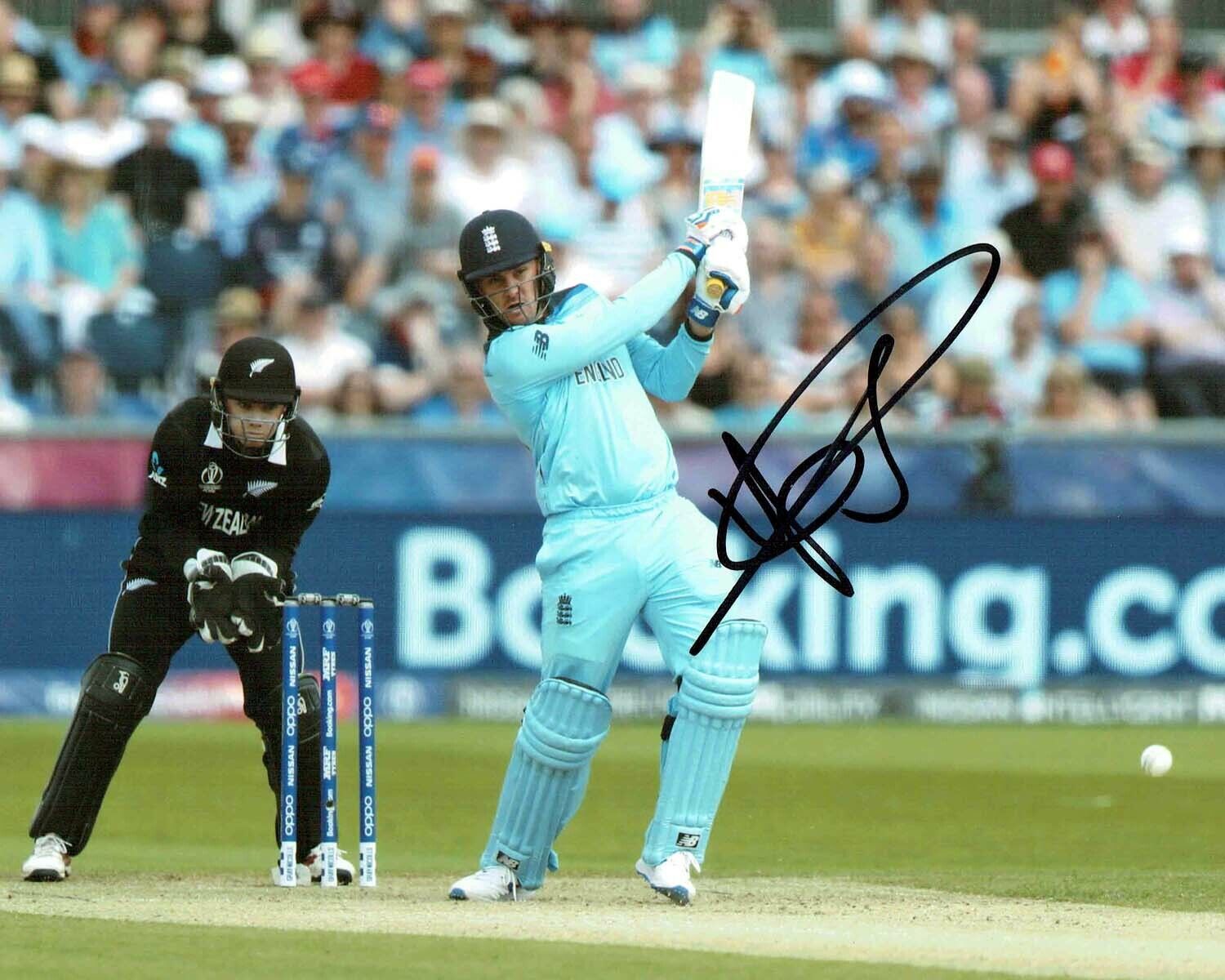 Jason ROY Signed Autograph 10x8 England Cricket World Cup Photo Poster painting 3 AFTAL COA