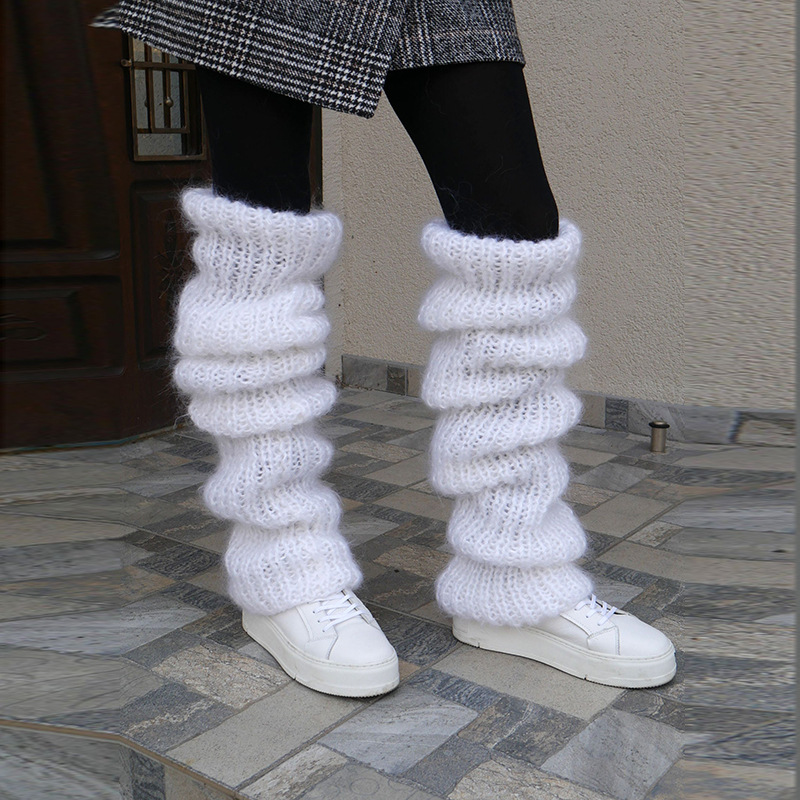 Rotimia Mohair long tube fashion casual knitted stack socks