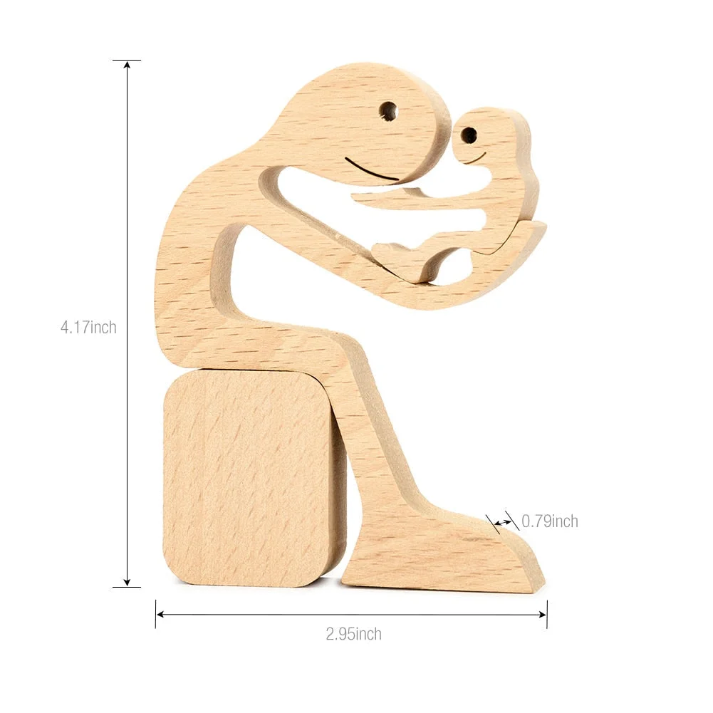 Adornos de madera Wooden Dog Craft Figurine Home Office Table Ornament Easter Decoration Love Dog Pet Lover Gifts oficina OEM 515-3