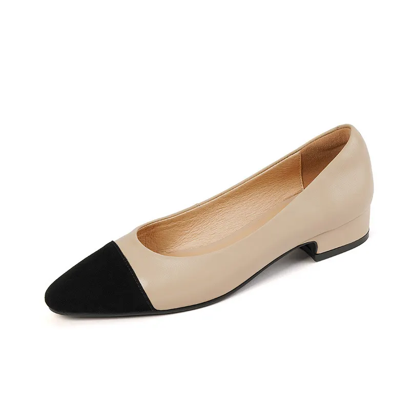 Churchf Churchf Owner Recommended Small Fragrant Wind Spell Color Single Shoes 2023 Spring Leather A Foot Pedal Lazy Shoes Show Thin
