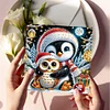 (US Only)6PCS Christmas Penguin DIY Diamond Art Greeting Cards Congratulations Cards