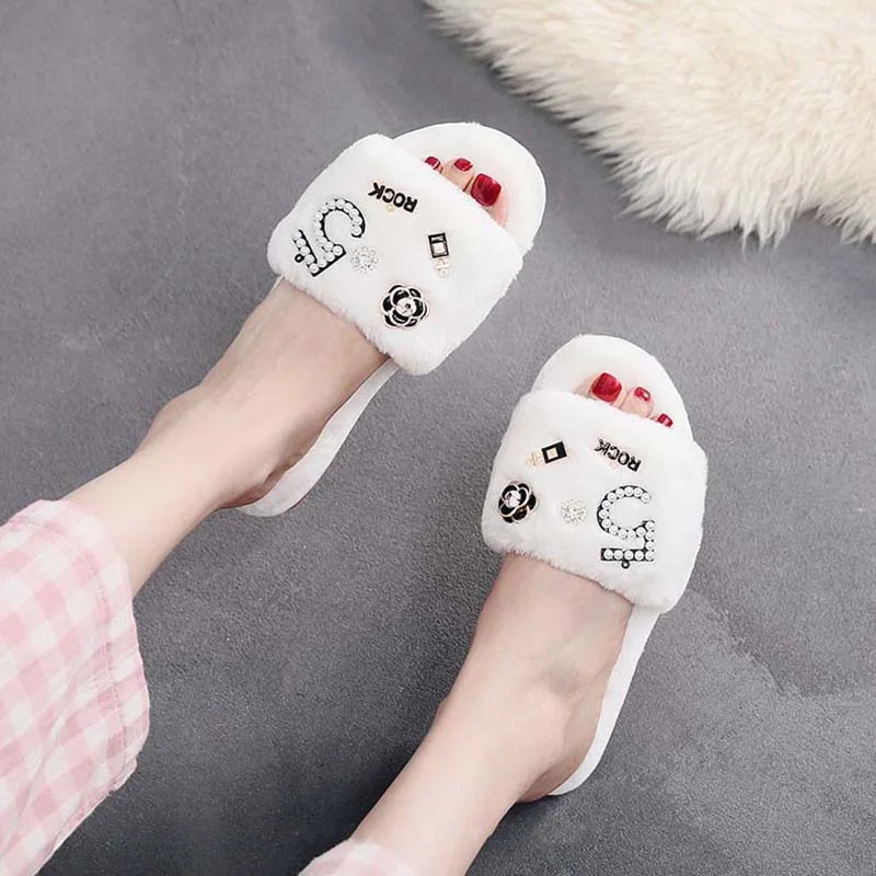 Letclo™ 2021 Autumn Indoor Non-slip Flat-bottomed Plush Slippers letclo Letclo