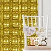 10 Pack | Metallic Gold Double Row Mylar Foil Balloon Backdrop, Square Diamond Design Balloon Wall - 43"x11"