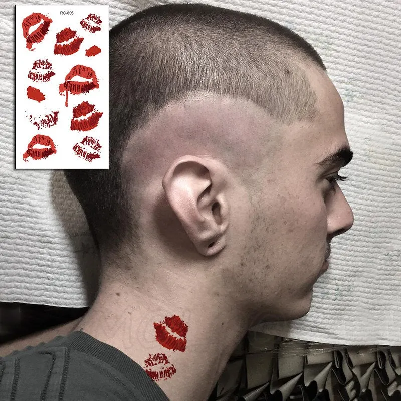 Waterproof Temporary Tattoo Stickers Playing Cards Peach Tattoo Small Size Tatto Flash Tatoo Fake Tattoos for Man Girl Women