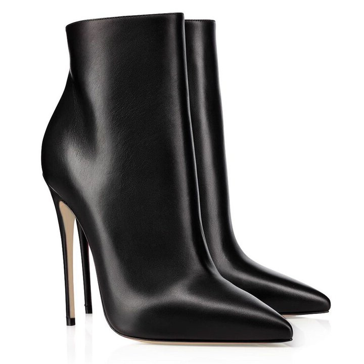 Women's  Ankle Boots Closed Pointed Toe Stilettos  Booties-MERUMOTE