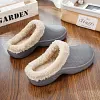 Unisex Plush Thickened Waterproof Cotton Indoors and Outdoors Slippers Thermal Shoes