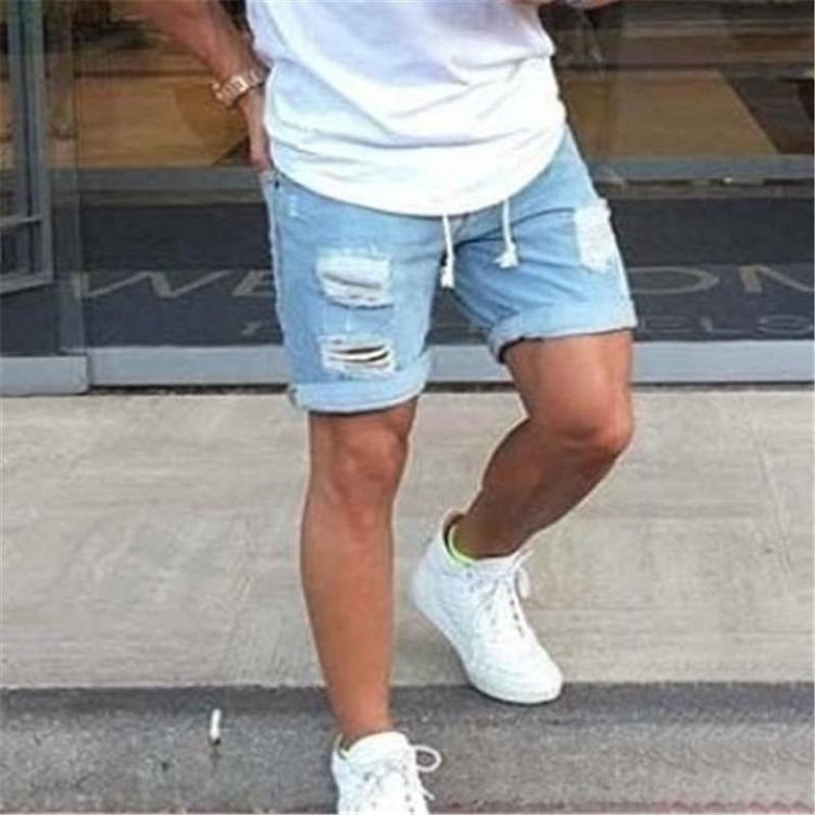 Casual Ripped Denim Shorts