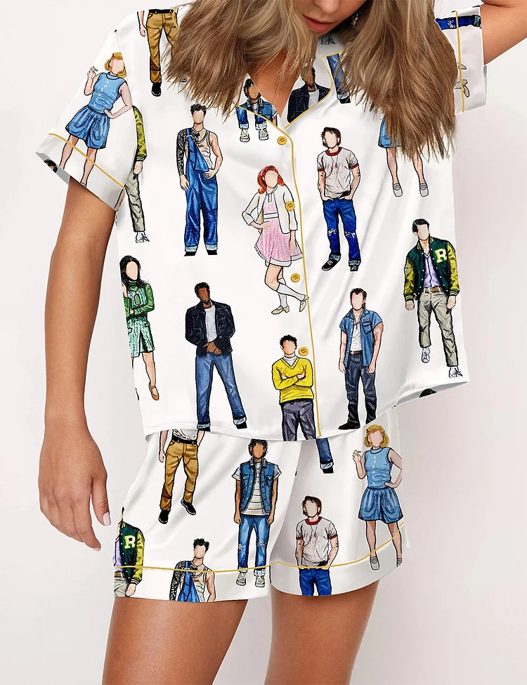 Women's The Musical Inspired Characters Shows Print Pajama Set
