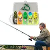 5Pcs Frog Soft Fishing Baits with Double Hooks for Saltwater Freshwater (3cm)