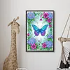 Butterflies and Hydrangeas Full DIY 5D Round Drill Diamond Art Kits Large Size 40*60cm Diamond Dots Paintings Picture Arts Craft Diamond Crystal Rhinestones Painting Kits for Adults/Beginners Gift