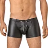 Men&lsquo;s Imitation Leather Underwear Sexy Boxer Briefs 
