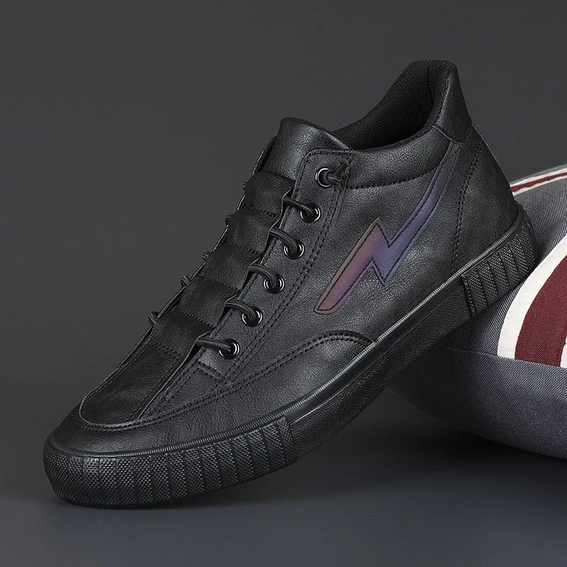 2020 Spring New High Top Men's Vulcanize Shoes Slip On Male Flat Shoes British Fashion Sneakers Men Loafers Leisure Shoes