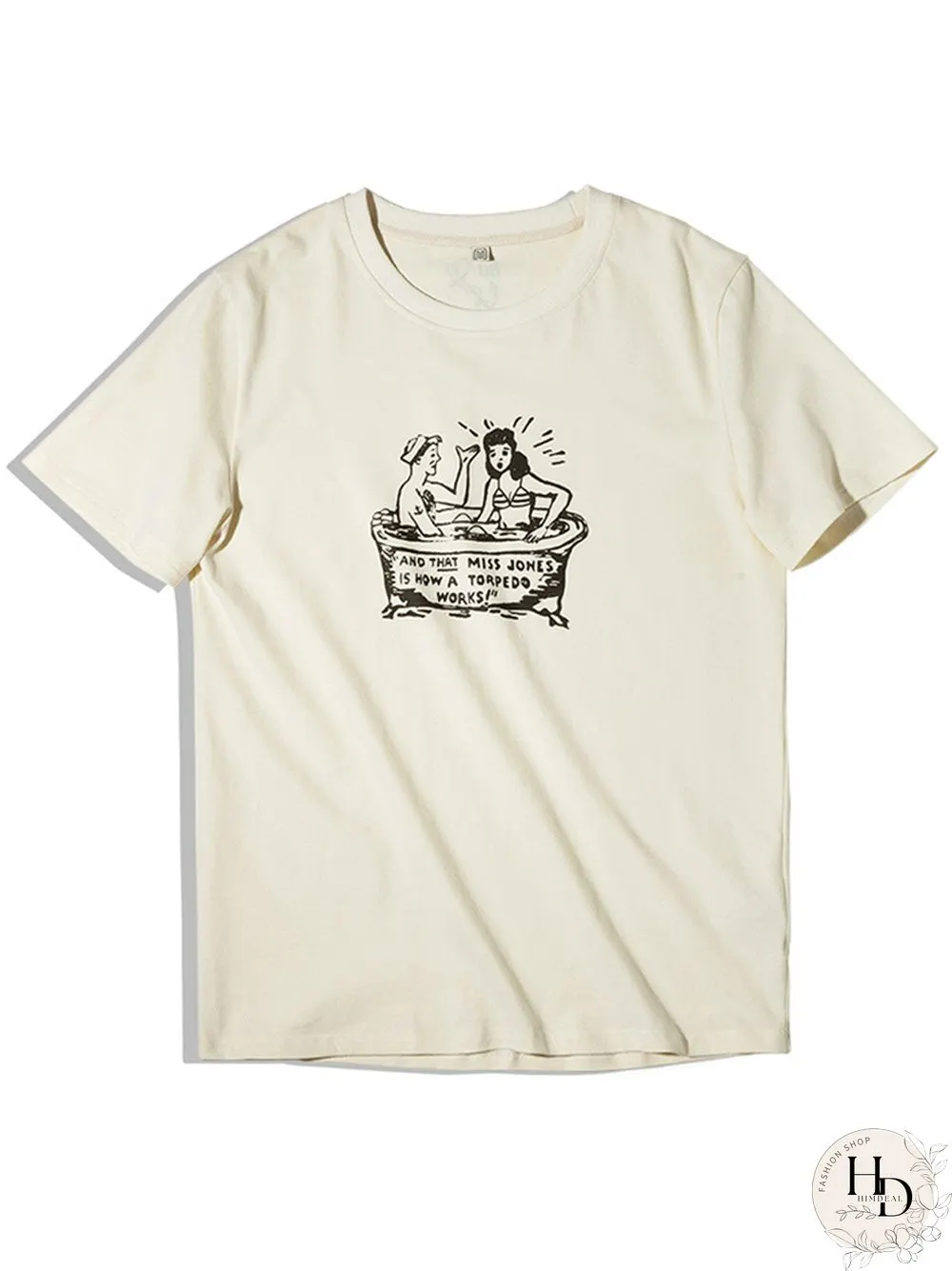 Retro Men's Fun Print Casual T-Shirt