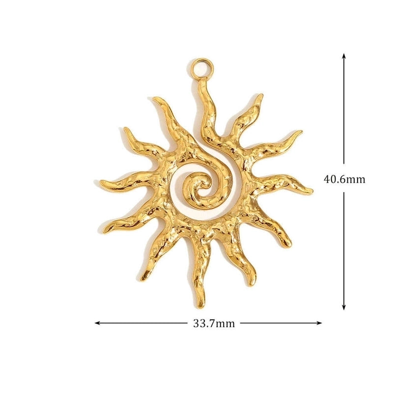 1 Piece 21*17mm 304 Stainless Steel Star Bow Knot Shell Pendant Jewelry Accessories