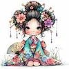 Cartoon Japanese Geisha-11CT Stamped Cross Stitch 40*40cm tapestrymarket