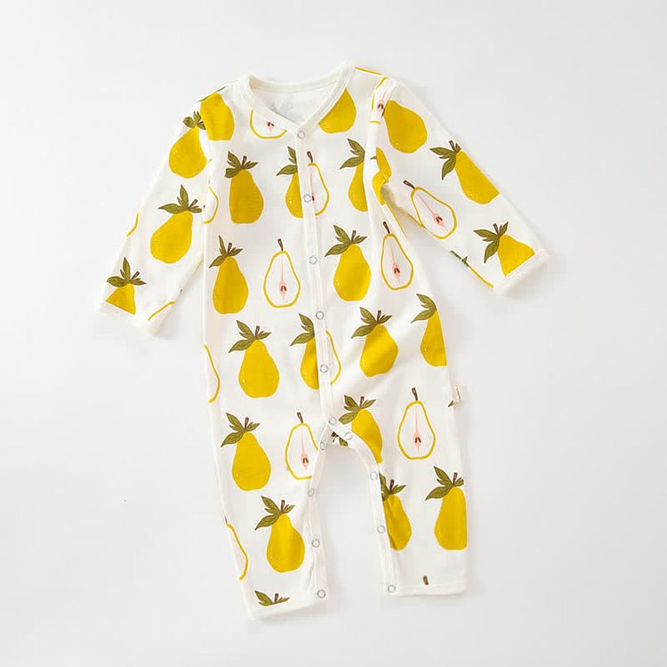 Baby Fruit Vegetable Crew Neck Romper