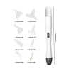 18Pcs / Set 5d bricolage diamant foret stylo ensemble avec lumi&egrave;re pour bricolage arts artisanat (blanc)