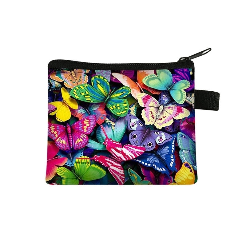 Women’s Butterfly Polyester Zipper Coin Purses