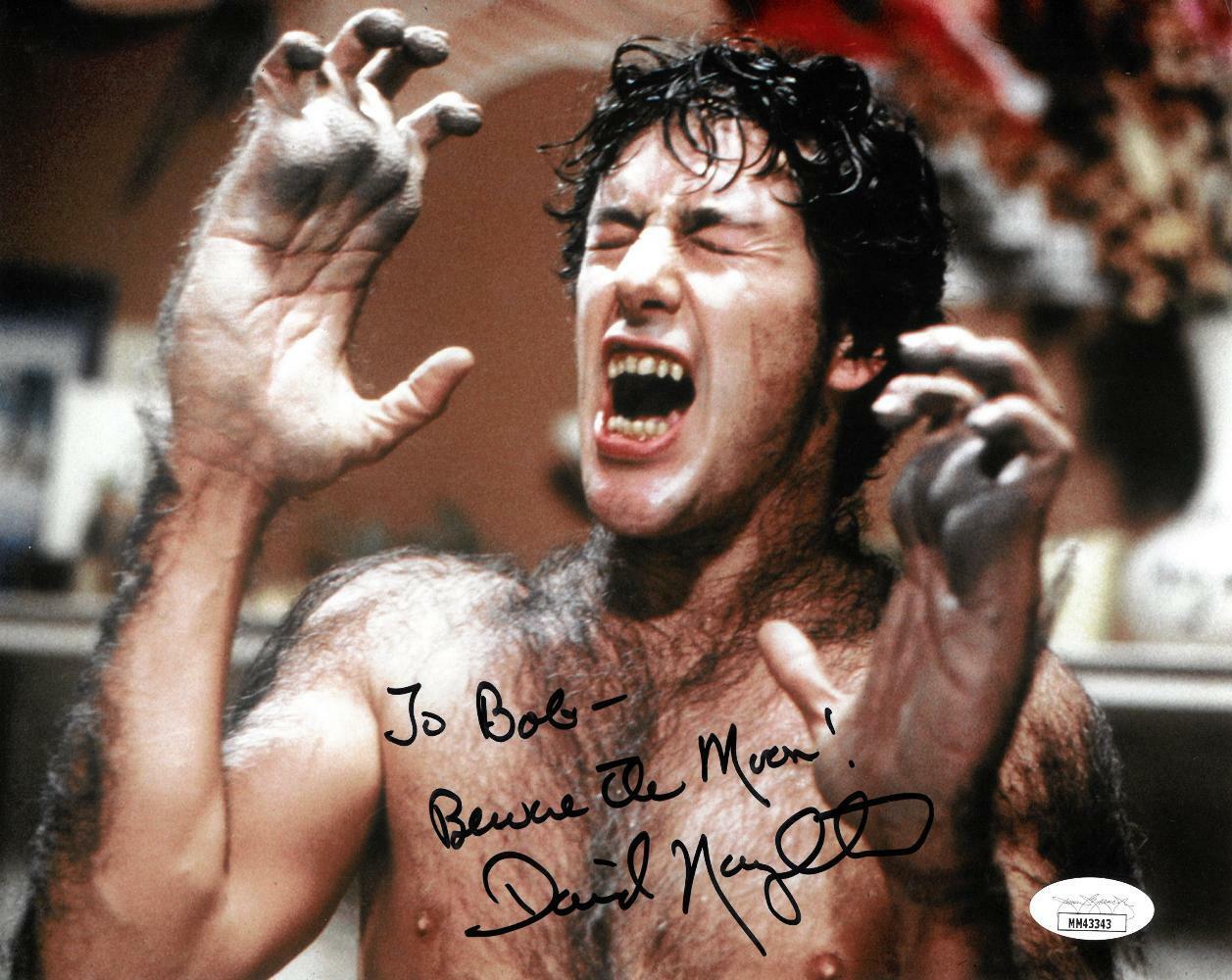 David Naughton Signed American Werewolf in London Auto 8x10 Photo Poster painting JSA #MM43343