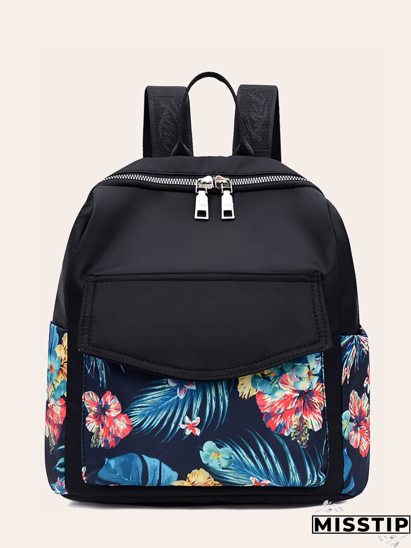 Large Floral Pattern Classic Backpack
