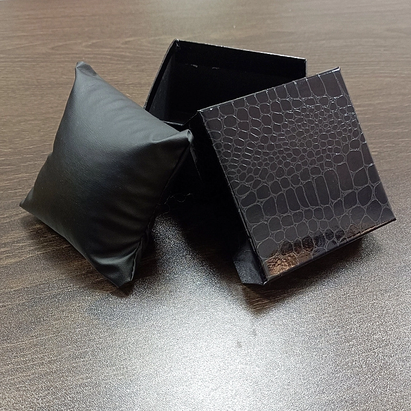 Spot Imitation Leather Litchi Pattern Watch Box Heaven And Earth Cover Bracelet Packaging Box Jewelry Storage Single Gift Box Printed LOGO