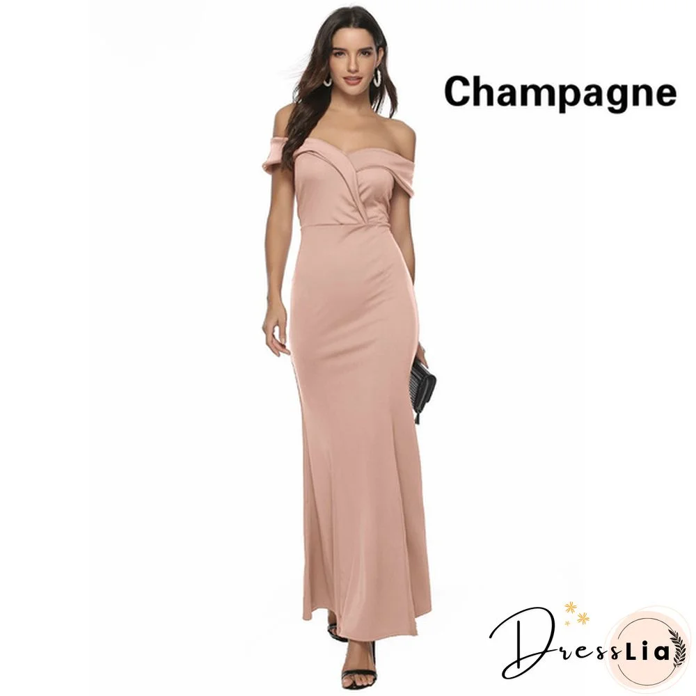 Evening Dress Deep V-neck Sleeveless Dresses Formal Dress Prom Dresses Full-length Dress Bridesmaids Dress