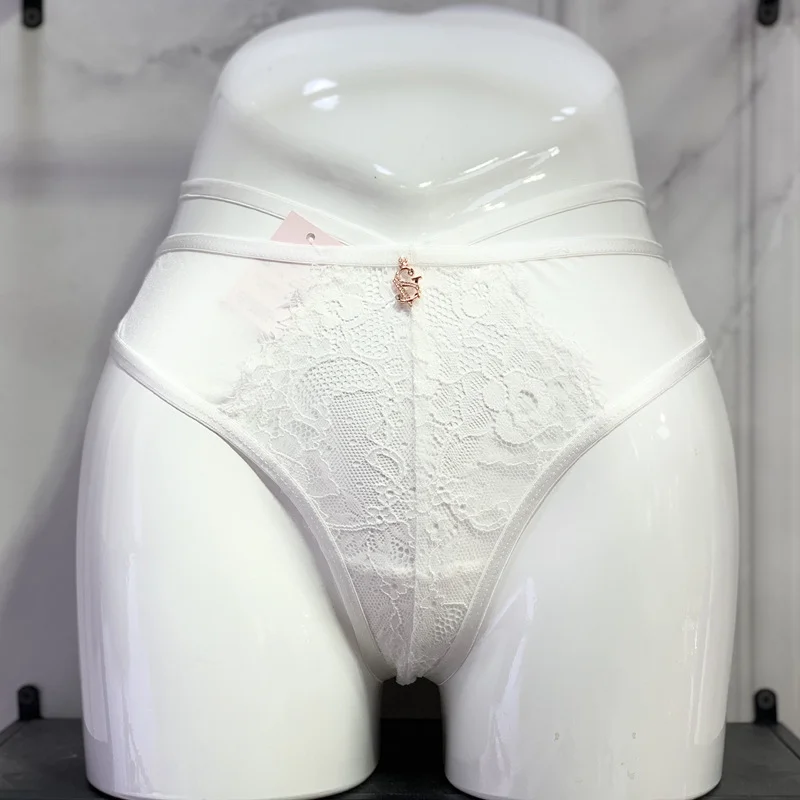 Athvotar Athvotar Low-Waisted T-Trousers Sexy Trousers Cotton Crotch Breathable Fine Strip Metal Hanging Water Drill Tong Trousers