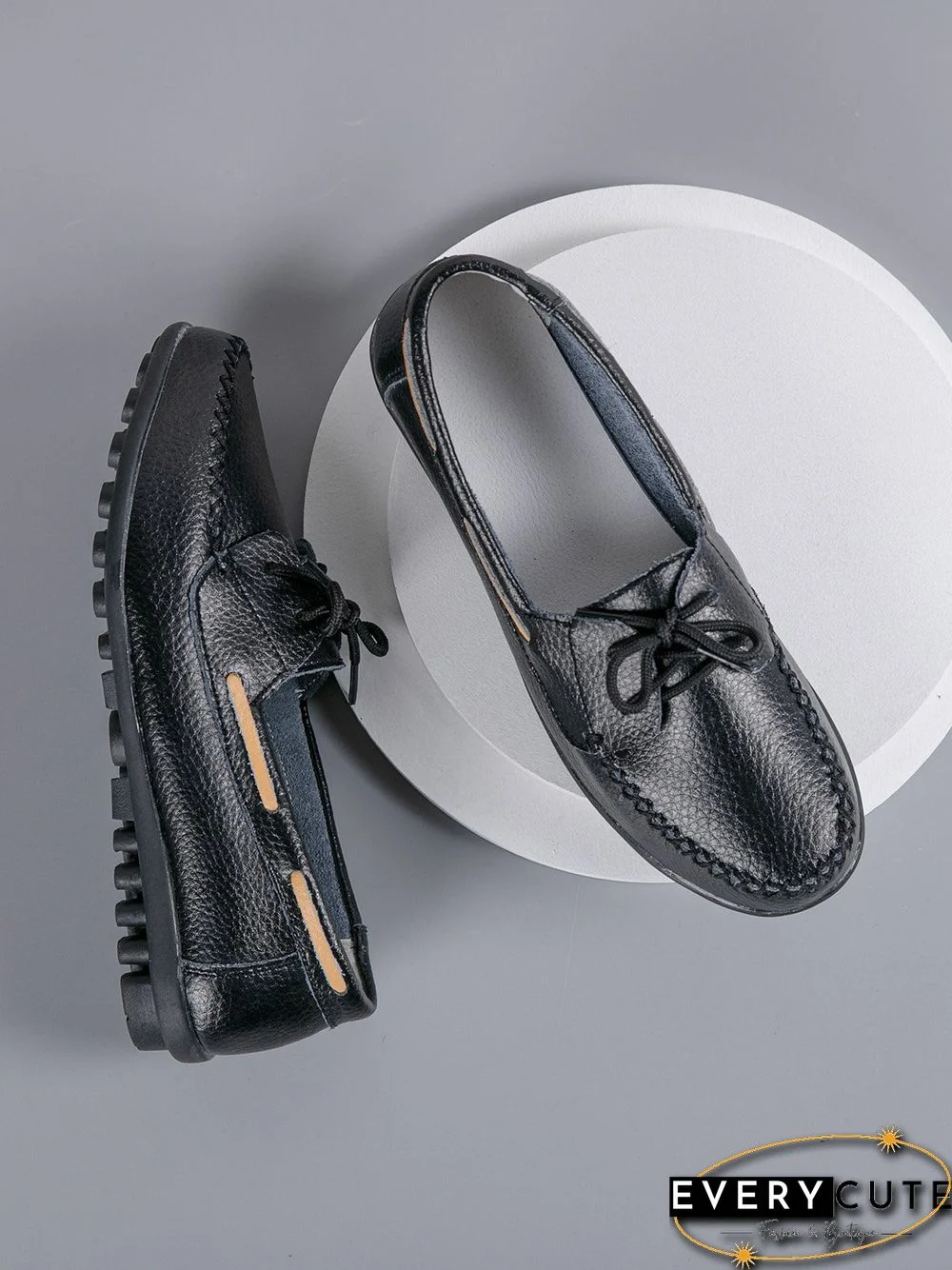 Retro Casual Simple Lace-up Flat Shoes