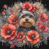 Poppy Puppy-11CT Stamped Cross Stitch 45*45cm/17.72*17.72in