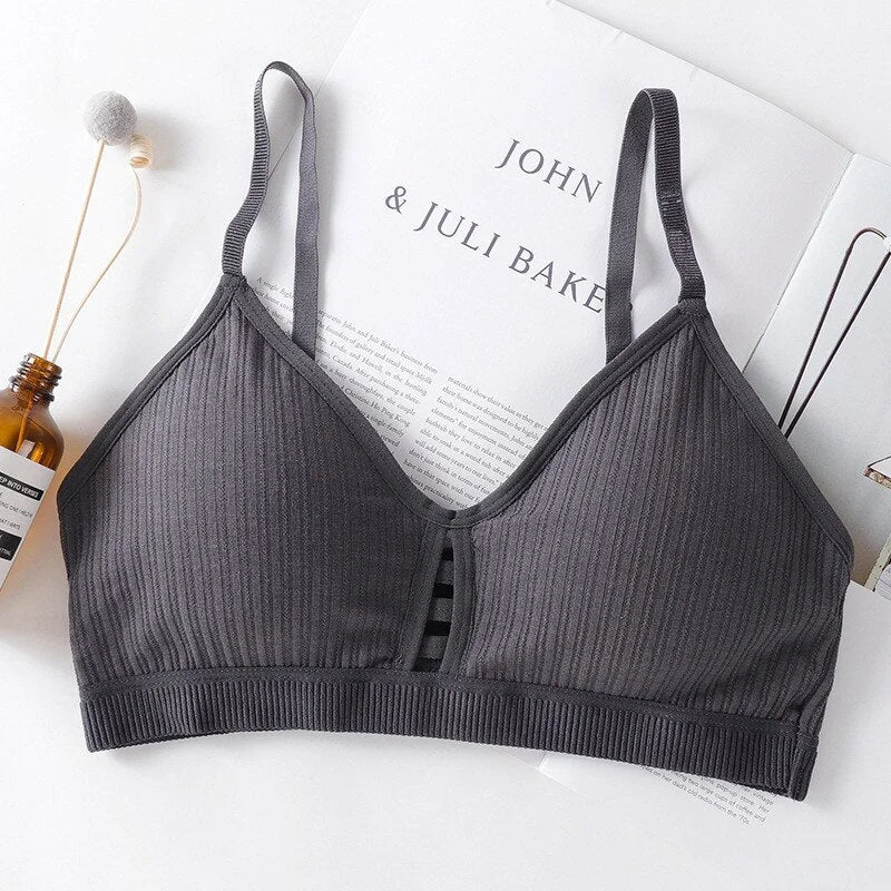 Women Bralette Hollow Out Bra Wireless Lingerie Fitness Bras For Women Cotton Crop Tops Girl Brassiere Soft Seamless Underwear