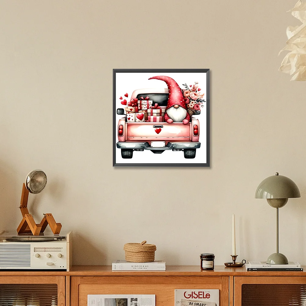 Diamond Painting - Full Round Drill - Valentine's Day Gnome(Canvas|30*30cm)