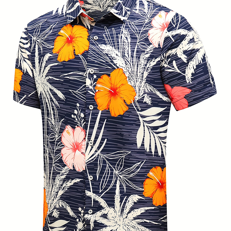Exquisite Tropical Blue Floral Shirt - Hawaiian Unisex Style