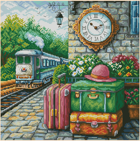 【CC3174 Spring Day Platform】 Painting Fairy Cross Stitch