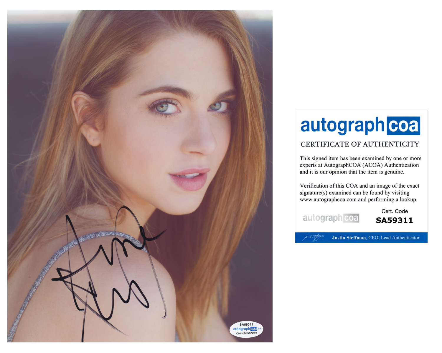 Anne Winters Signed 8x10 Photo Poster painting 13 Reasons Why The Orville Actress ACOA COA