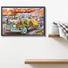 >SALE<5D DIY Full Round Drill Diamond Painting Bus Kit Home Decoration Art Craft