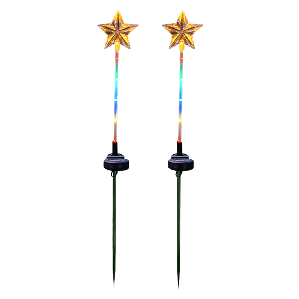 

2pcs Solar Powered Five-pointed Star Lamp LED Garden Lawn Landscape Light, 501 Original