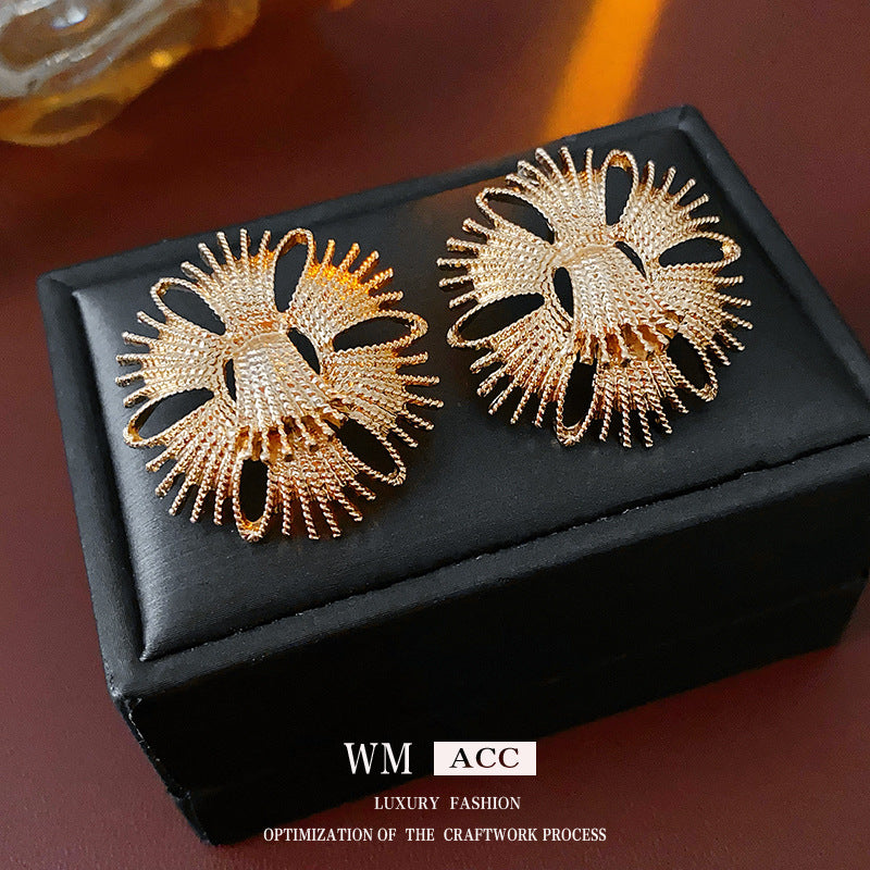 Medieval Flower Flower Alloy Electroplating Earrings