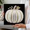 Pumpkin DIY Pearl Art Diamond Painting Kit for Adult Home Decor 25x25cm With Frame